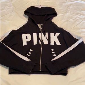 Pink cropped hoodie